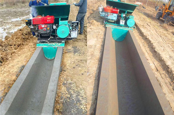 農(nóng)渠U型灌溉渠施工現(xiàn)場(chǎng)